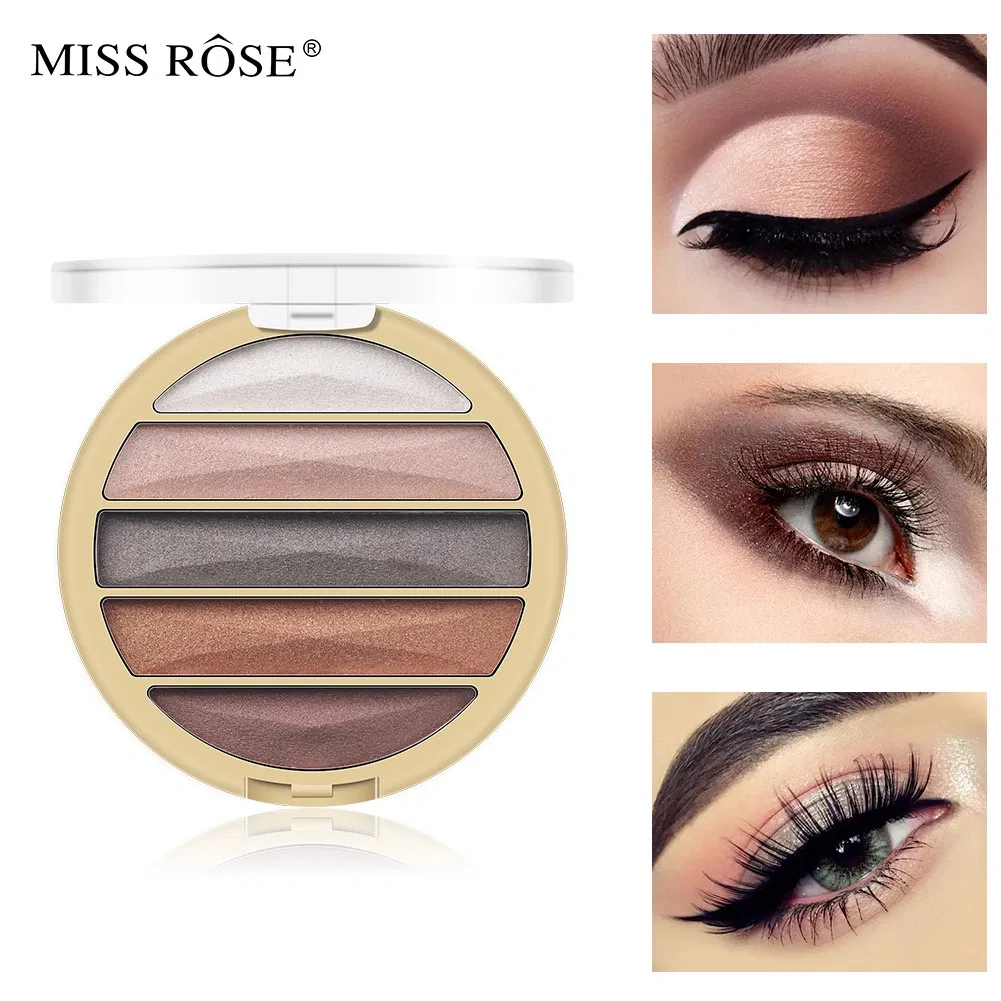 5 Colors Waterproof Portable Eyeshadow Cosmetics Pearlescent Matte Blending Mini