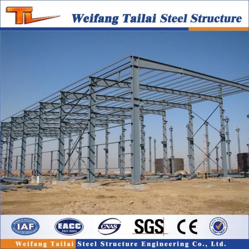 Carbon Steel Column Prefab Prefabricated Building Metal Workshop