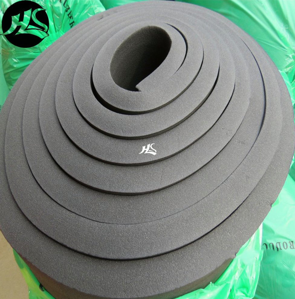 Good Quality NBR Fireproof Thermal PVC Pipe Insulation Foam Air Conditioner and Refrigerator Tube Black Rubber Foam Insulation T