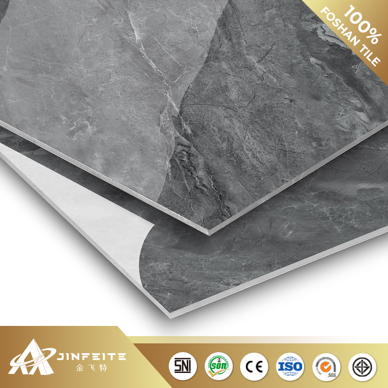 Dark Grey Glossy Surface Marble Tile Best Selling for Retail and Wholesale Foshan Factory