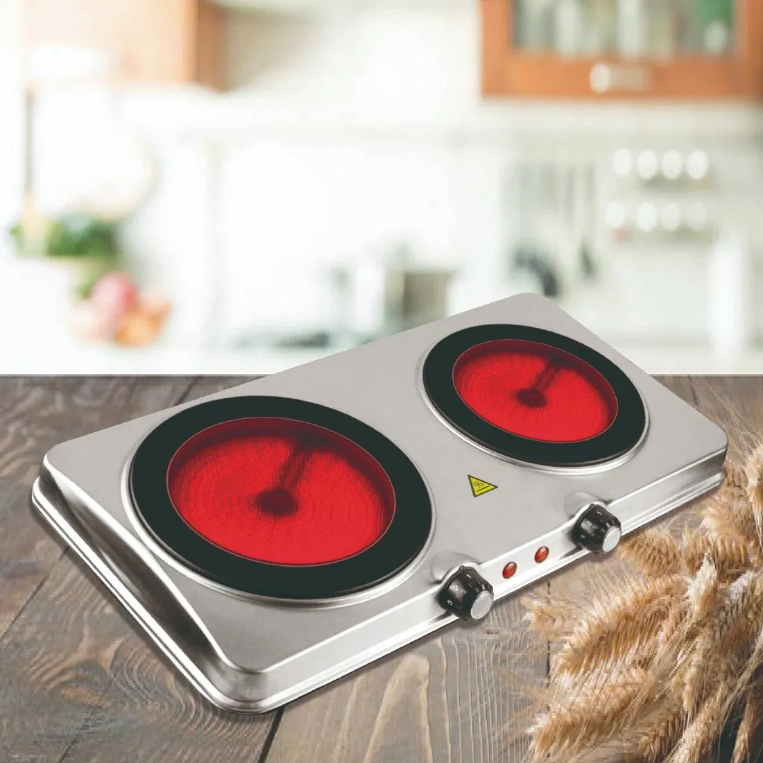 Dual Burner 2000W Vitro Ceramic Electric Cooktop for Efficient Cooking