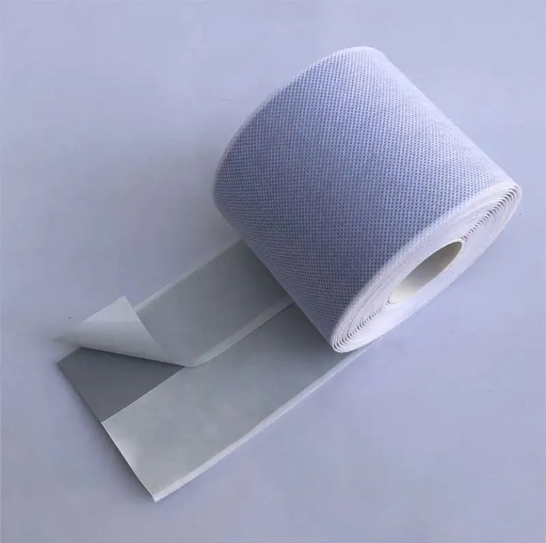Wholesale White Non Woven Fabric Coated Butyl Tape Single Sidedbutyl Rubber Tape Non Woven Butyl Tape