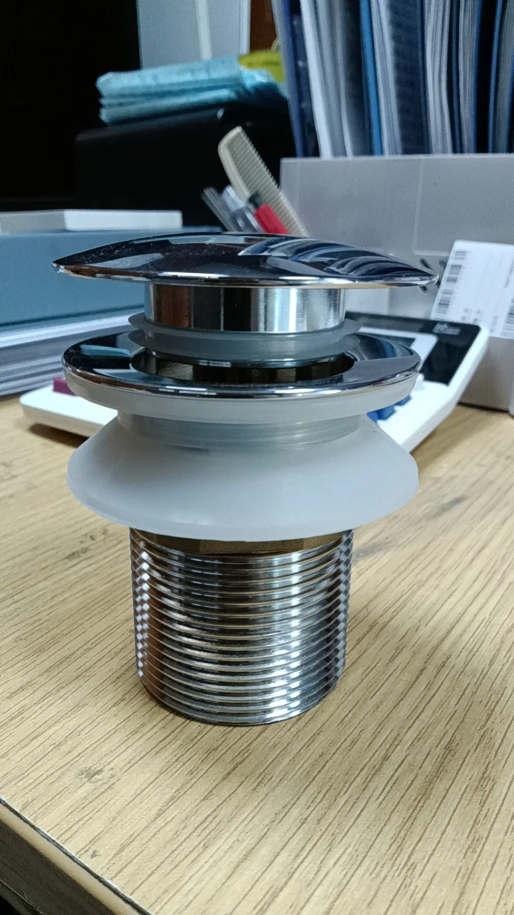 Сливной набор для ванны хром с гибкой трубой