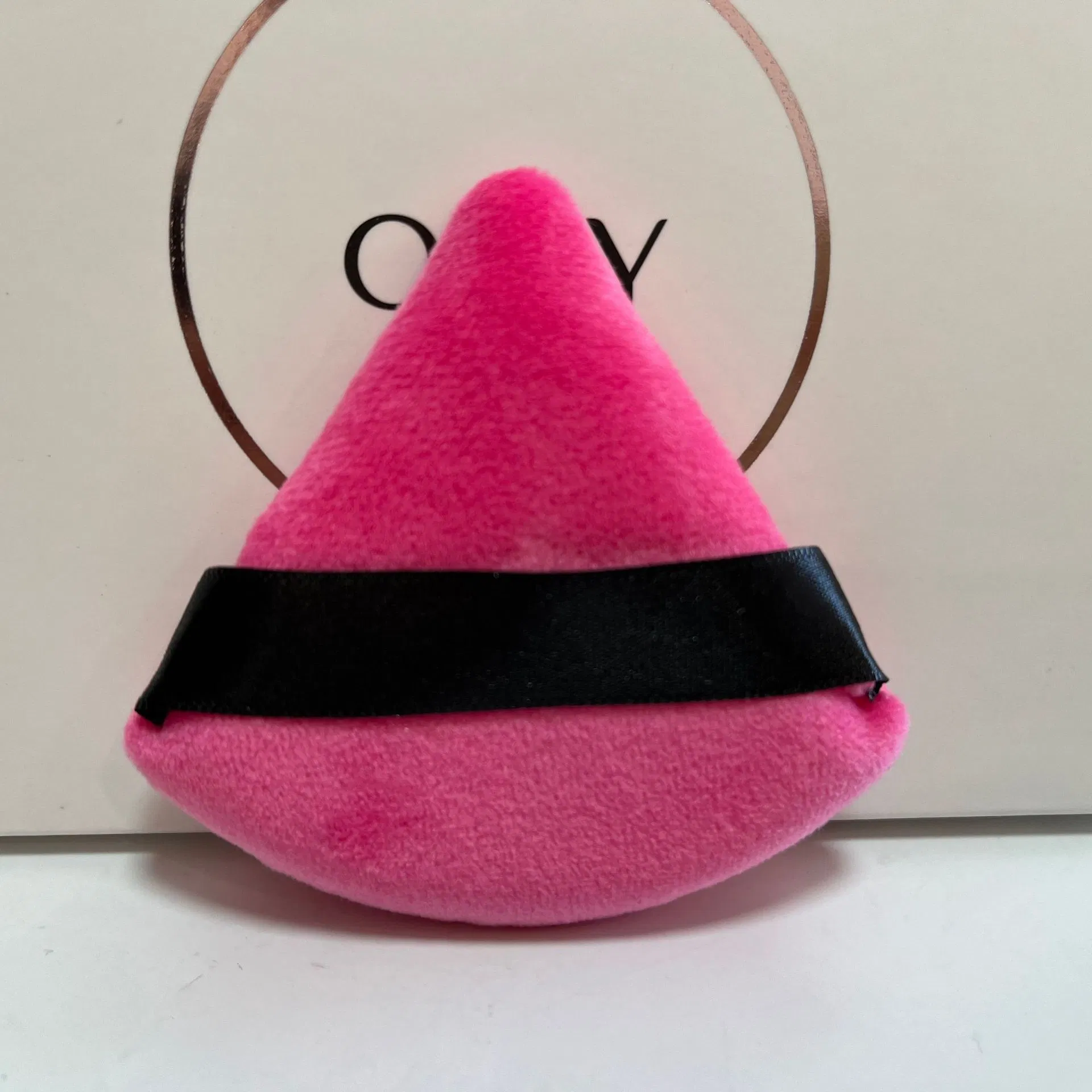 Black Triangular Flour Flour Powder Puff Can Customize Logo