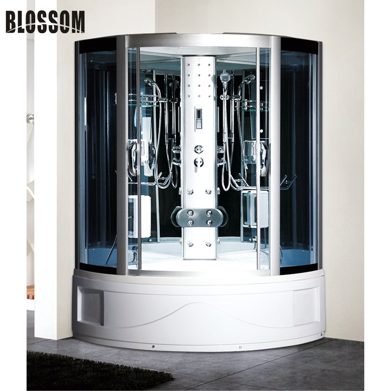 Sauna Room Steam Cabinet Shower Box with Jacuzzy Whirlpool Tub