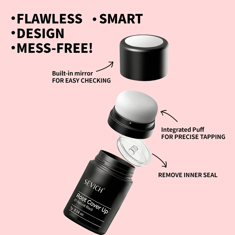 New Long Lasting Root Cover up Powder Natural Grey Hair Concealer Hairline Powder Waterproof