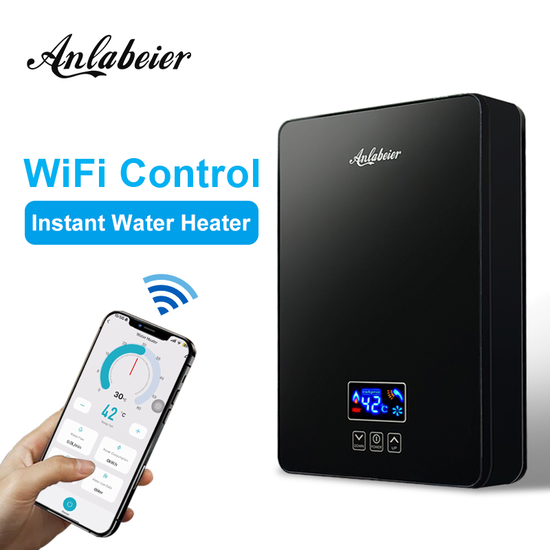 High Efficiency 6000W 220V Instant Electric Shower Heater Compact Tankless Basin Water Heater