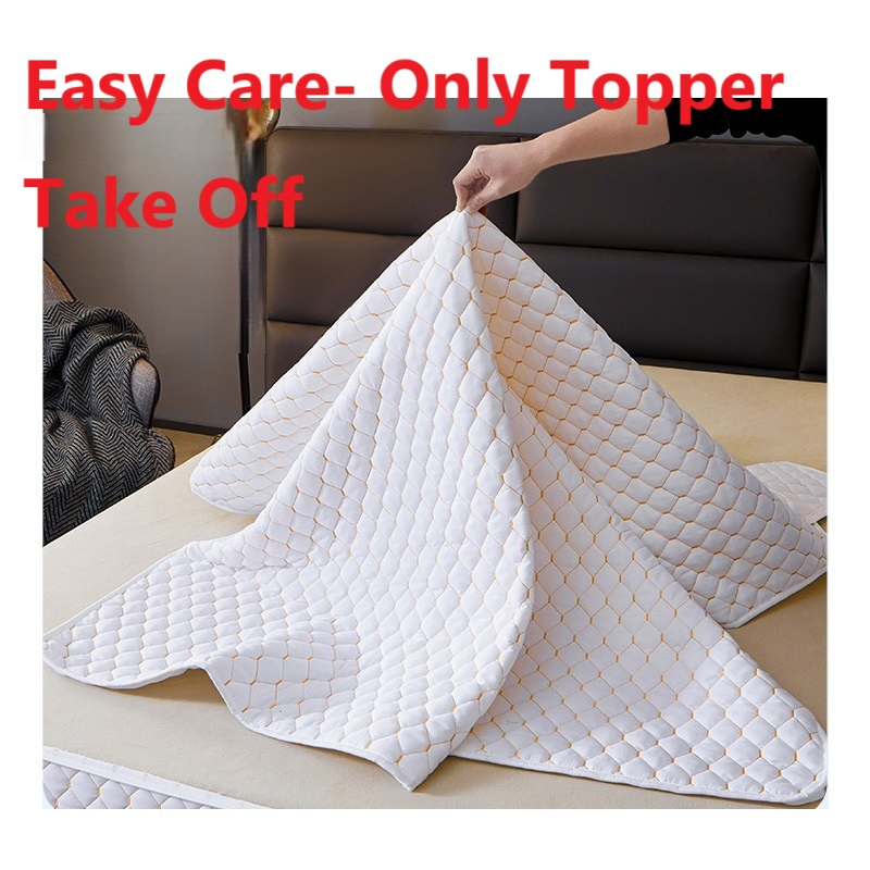 Quilted Hypoallergenic 6-Side Boxspring Mattress Encasement Protector with Zipper Surrounded