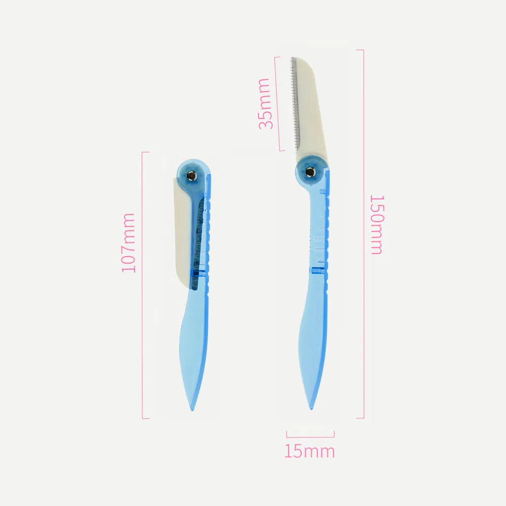 Women Makeup Folding Shaving Dermaplaning Tool Single Blade Facial Eyebrow Safety Razor