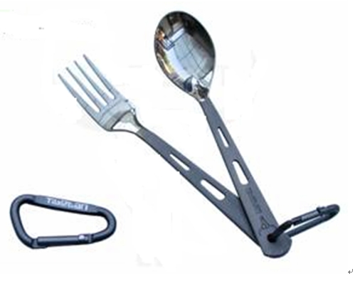 Eco-Friendly Custom-Made Titanium Folding Spoon