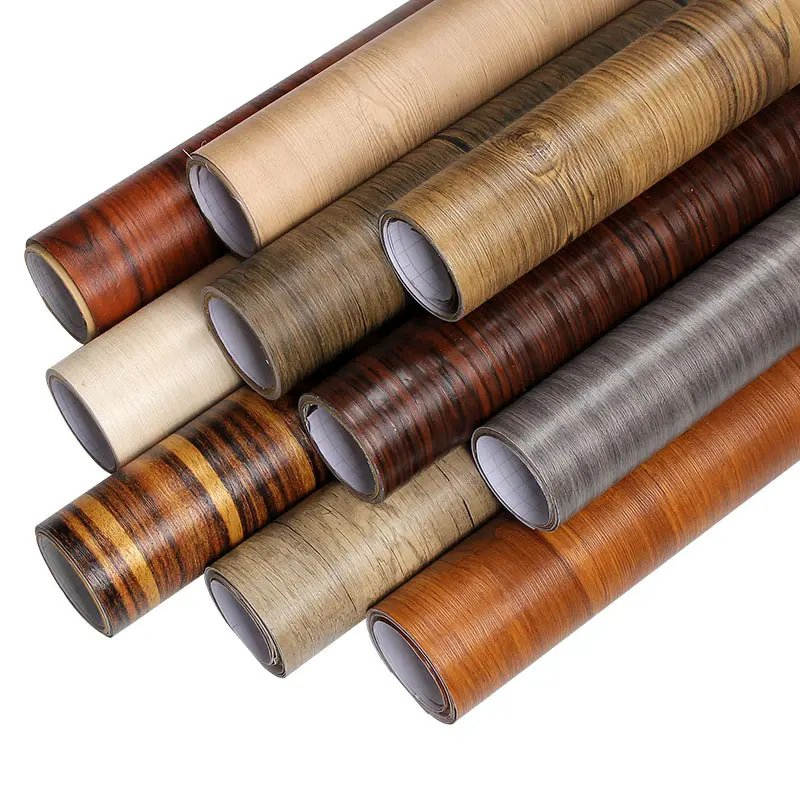 Factory Direct PVC Plastic Decorative Films Wood Grain Marble Design Matte Finish Interior Door Furniture Wall Panel Decking