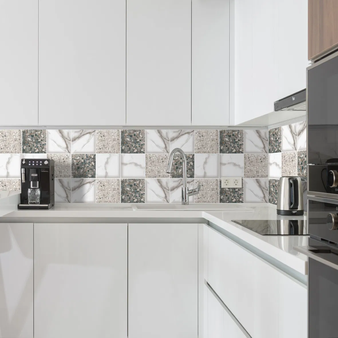 Self-Adhesive Vinyl Flooring Wall Stickers Tiles Waterproof Peel and Stick Tiles for Home Decor