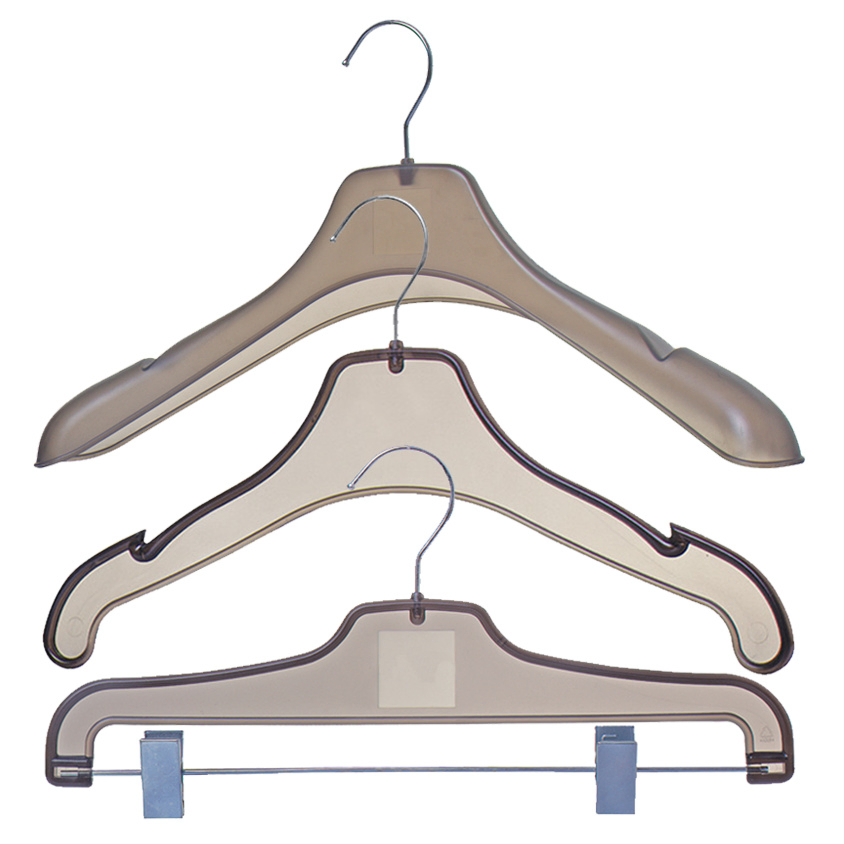 Display Hanger Fashion Black Plastic Jacket Hanger with Metal Hook (46cm)