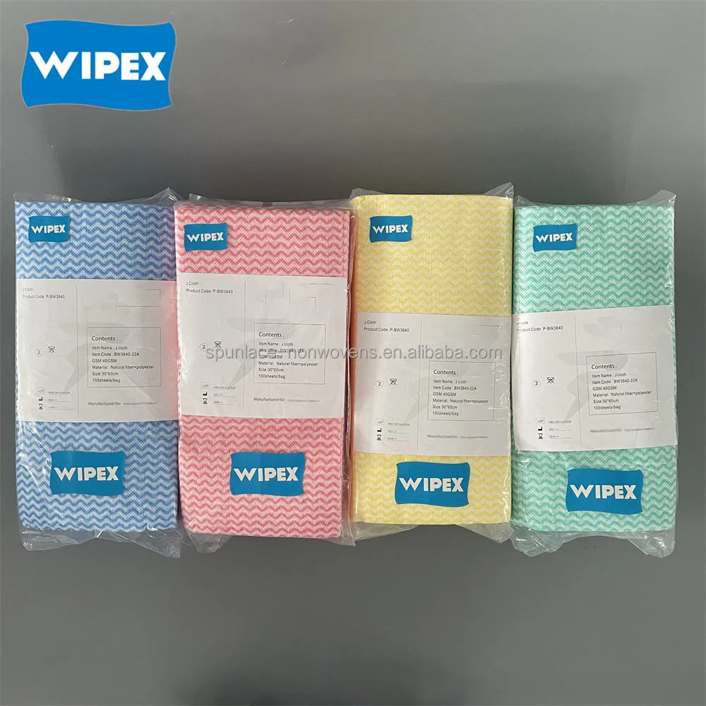 Disposable Spunlace Nonwoven Household Wiping Cleaning Wipes J Cloth