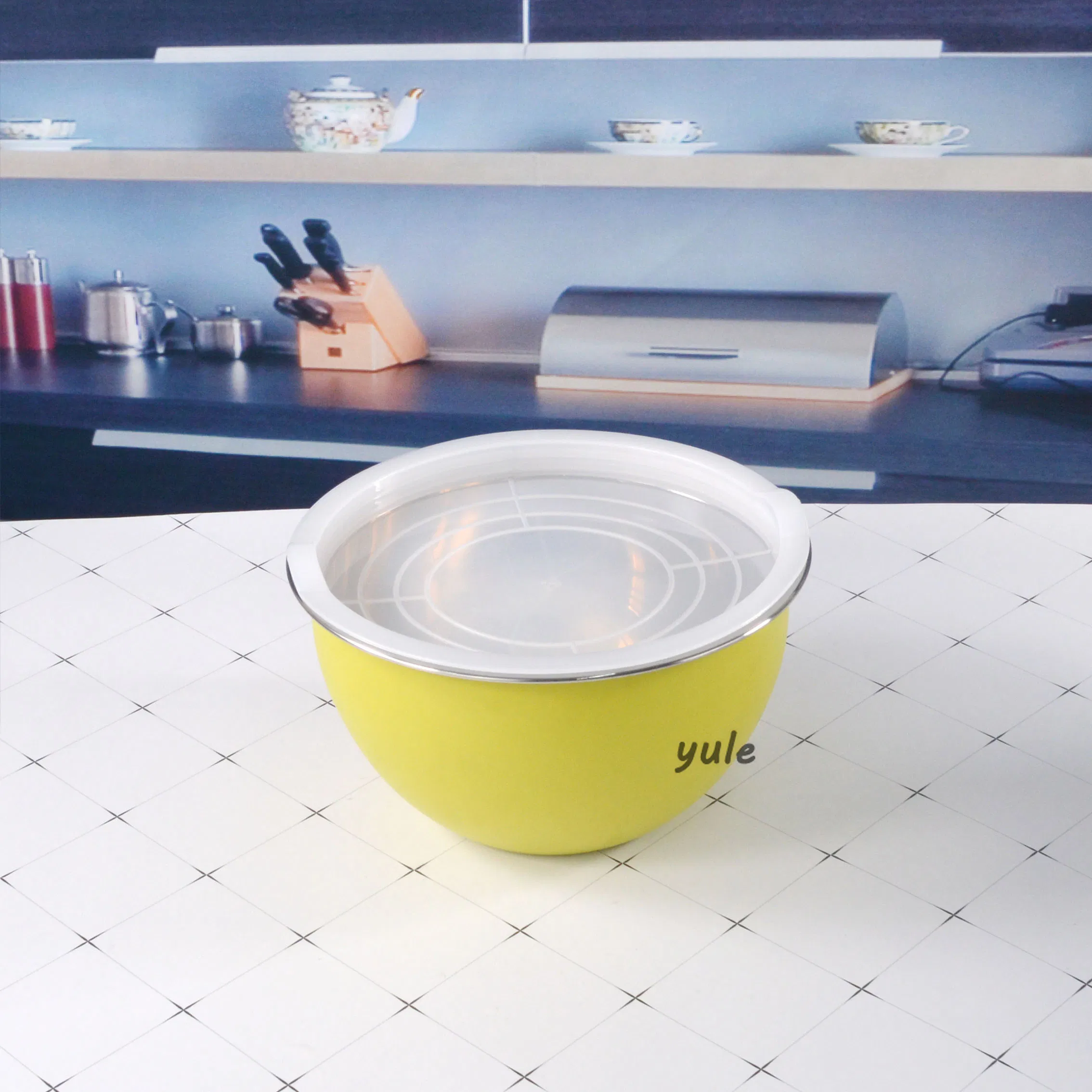 Chaozhou Factory Wholesales Eco-Friendly Food Grade Material Stainless Steel Mixing Bowl with Lid