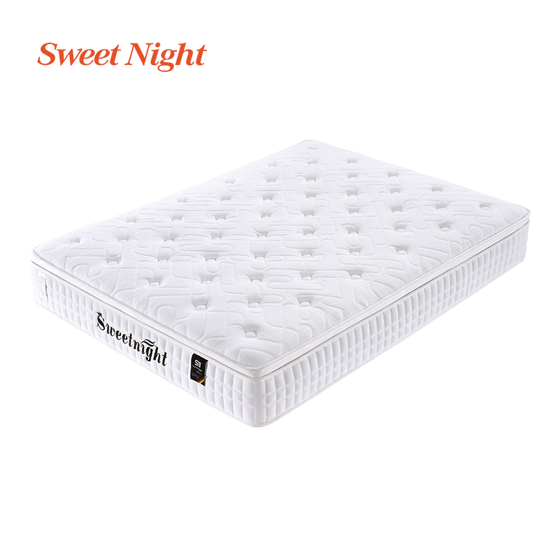 Memory Foam Pillow Top Fabric Hotel Latex Spring Mattress