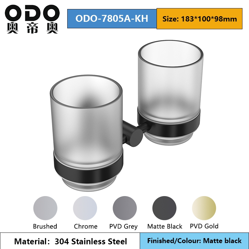 Держатель для стаканов Matte Black с двумя стаканами