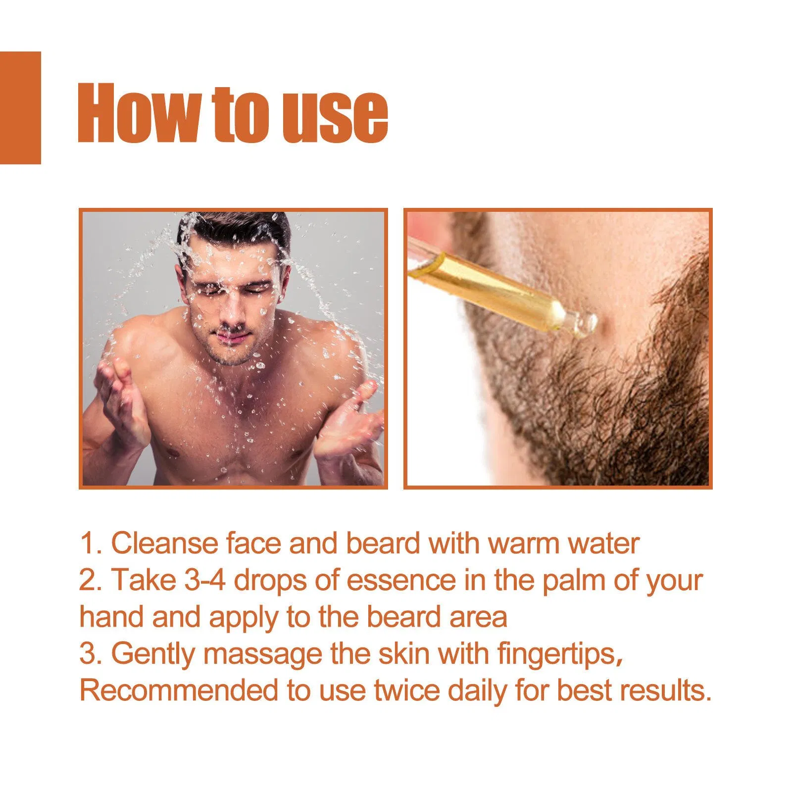 Natural Soften Freshing Smoothing Nourishing Strengthening Men's Beard Growth Oil