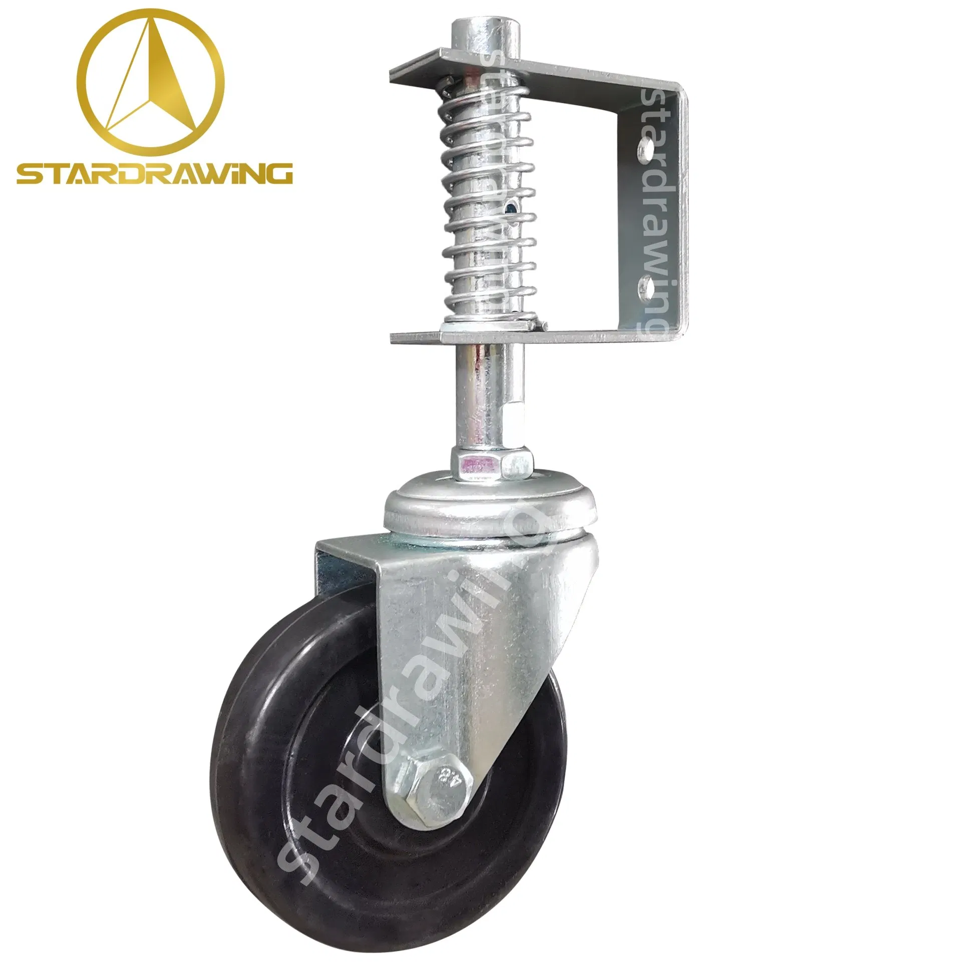 Stardrawing 3inch Shock Absorbing Fence Gate Casters Wheel Garage Door Wheel Castor