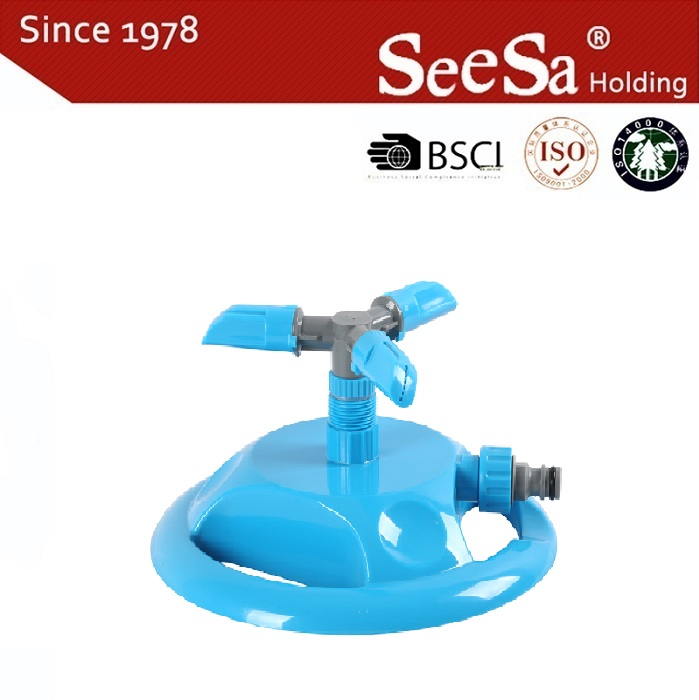 Lawn Plastic Three Arm 360 Degrees Rotating Garden Irrigation Water Sprinkler (SXG-501)