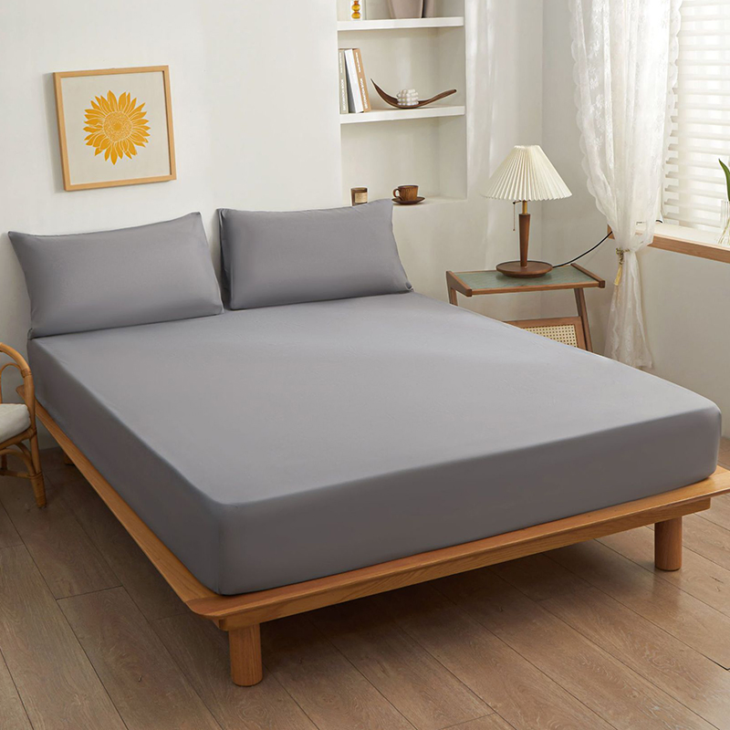 Factory Home Hotel Supply Wholesale Green Color Microfiber Mattress Cover Fitted Sheet