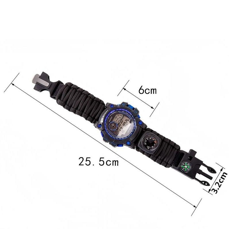 Multi Functional Paracord Waterproof Watch Outdoor Adventure Wristband for Promotion Gift