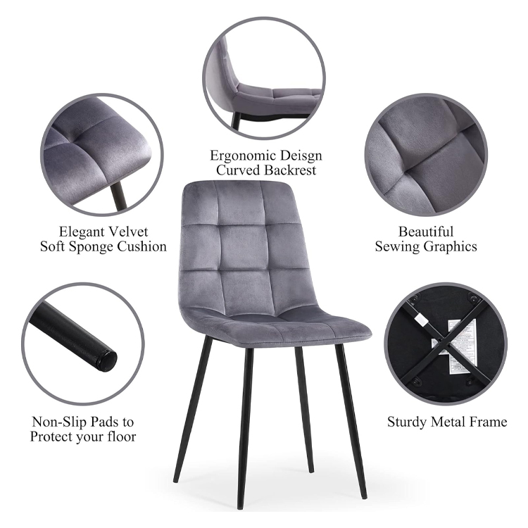 Стулья для ресторана металл бархат скандинавский стиль