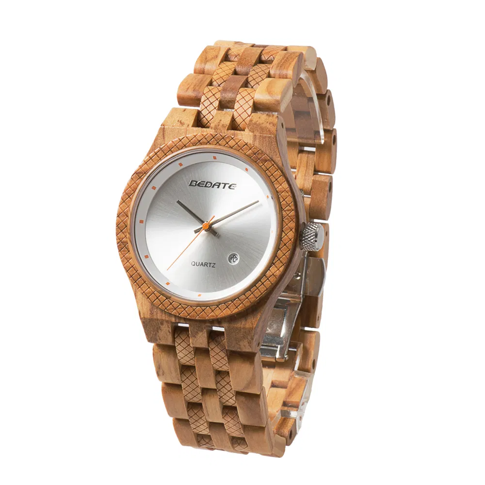 Natural Wooden Watch Mens Watches Eco-Friendly Custom Watch Wrist Mechanical Automatic Wristwatches for Men Personal Logo Reloje