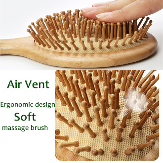 Large Natural Wooden Bamboo Hair Comb