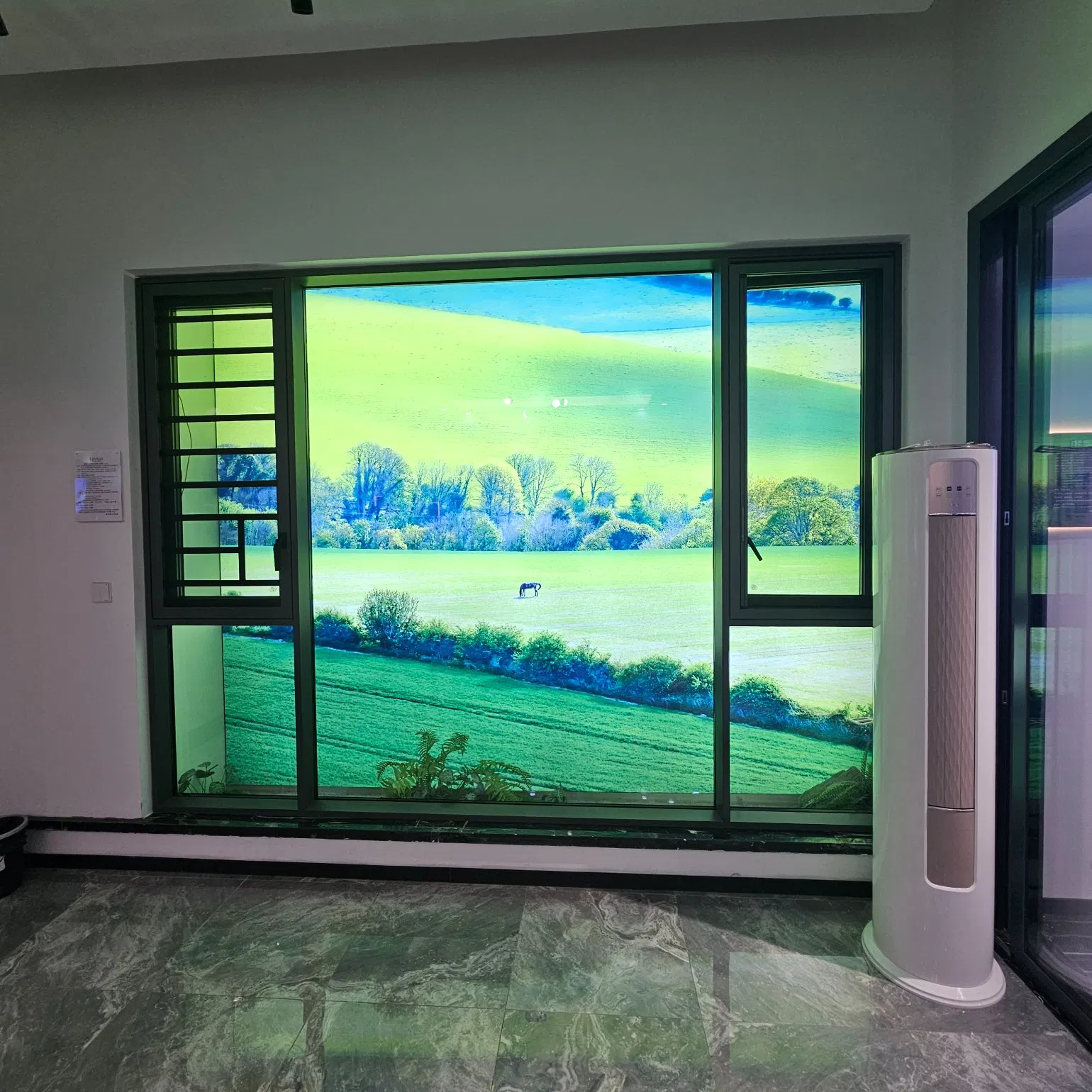 Алюминиевые окна с подъёмным механизмом