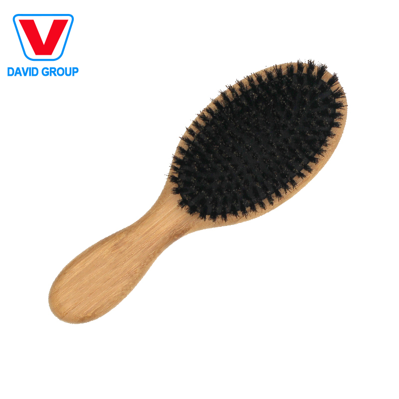 Wholesale Bamboo Comb Curved Wave Brush 100% Boar Bristle Hair Brush
