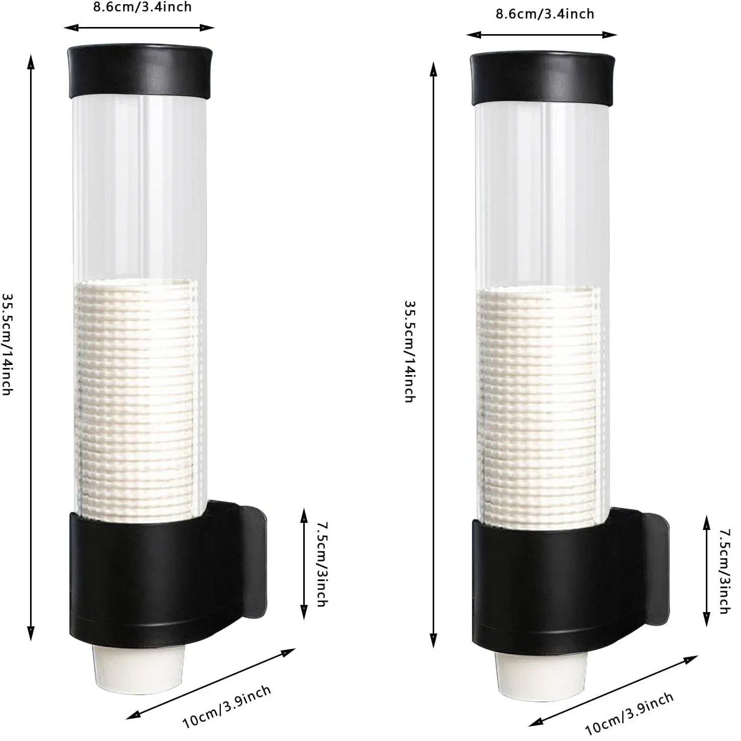 Disposable Paper Cups Dispenser Automatic Cup Storage Rack