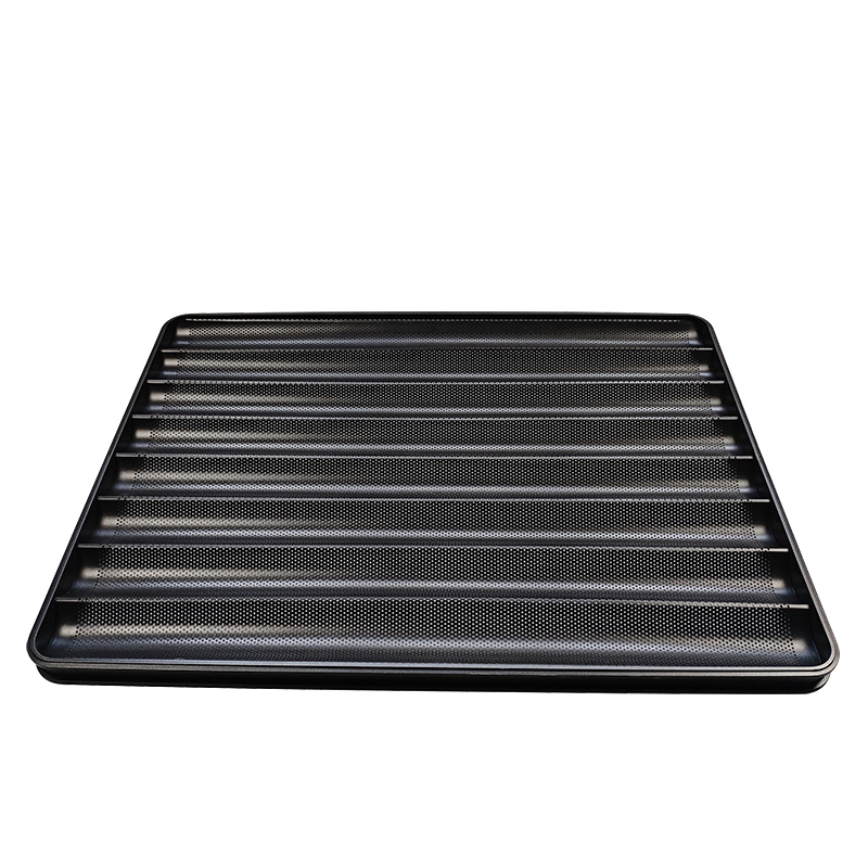 Алюминиевая форма для багетов 60x80 см, 8 рядов, антипригарная