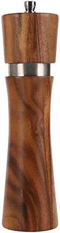 6 in Adjustable Wooden Pepper and Salt Grinder with Ceramic Mechanism