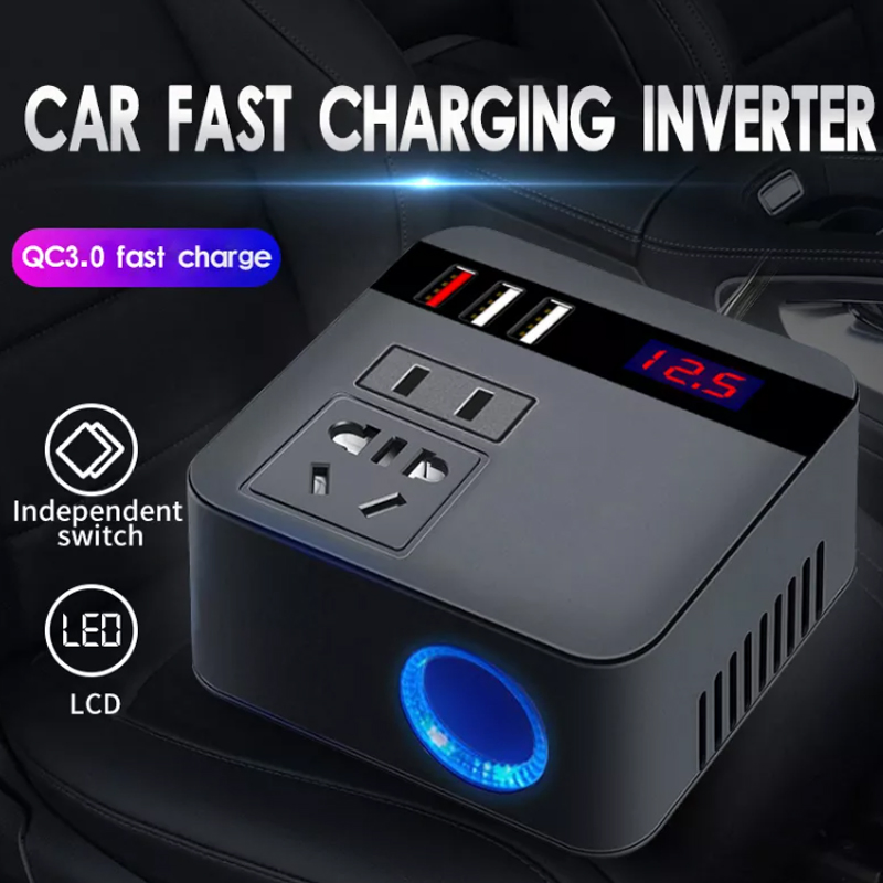 Multi Function Car Inverter USB Interface Independent Switch 12V To220V