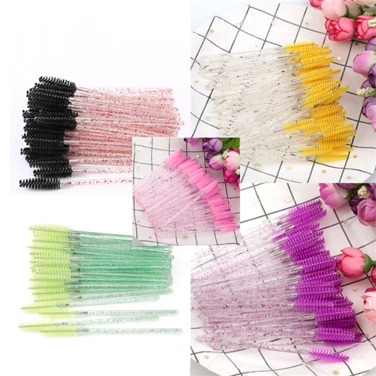 Factory Promotion 50 PCS/Bag Lash Cleansing Brush, Salon Lash Cleanser Brush, Wholesale Disposable Mascara Wand Eyelash Brush