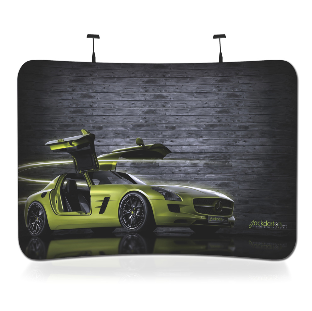 10FT Curved Tension Fabric Ez Tube Expo Display Banner Stand