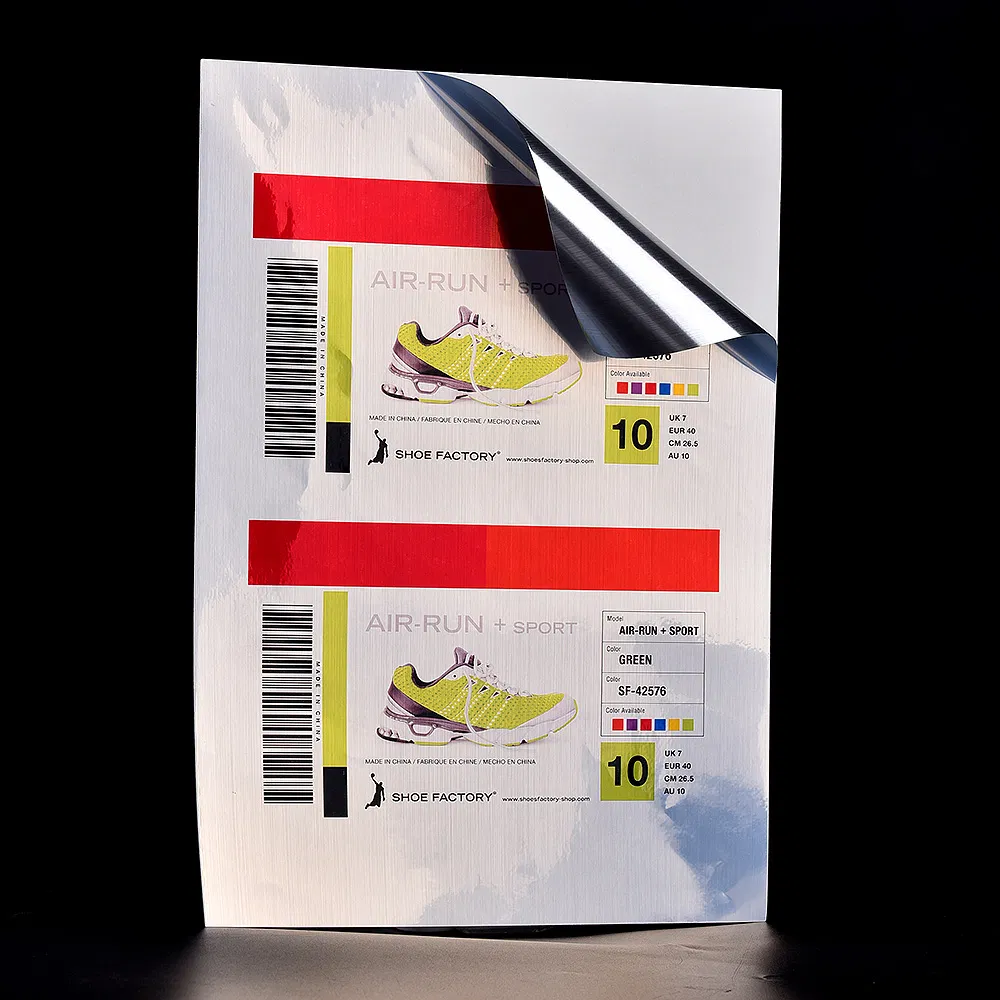 Brushed Label Silver Adhesive Stickers Various Packing Boxes Brand Advertising Decal Labels Stickers for Bolttle