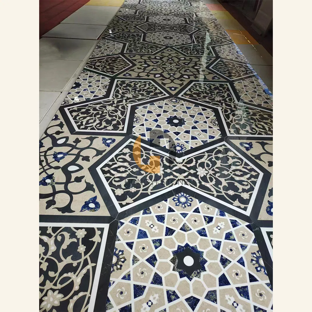 Natural Stone Waterjet Marble for Floor/Wall/Kitchen/Lobby