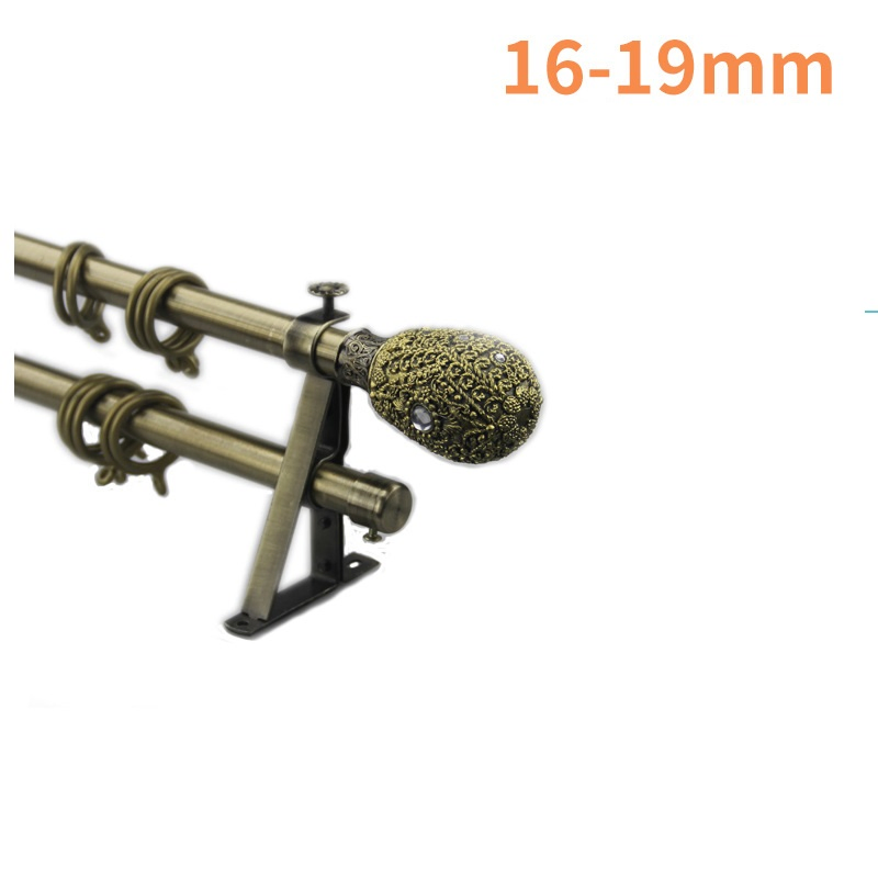 Adjustable Curtain Rod Elegant Metal Extendable Double Single Curtain Rod
