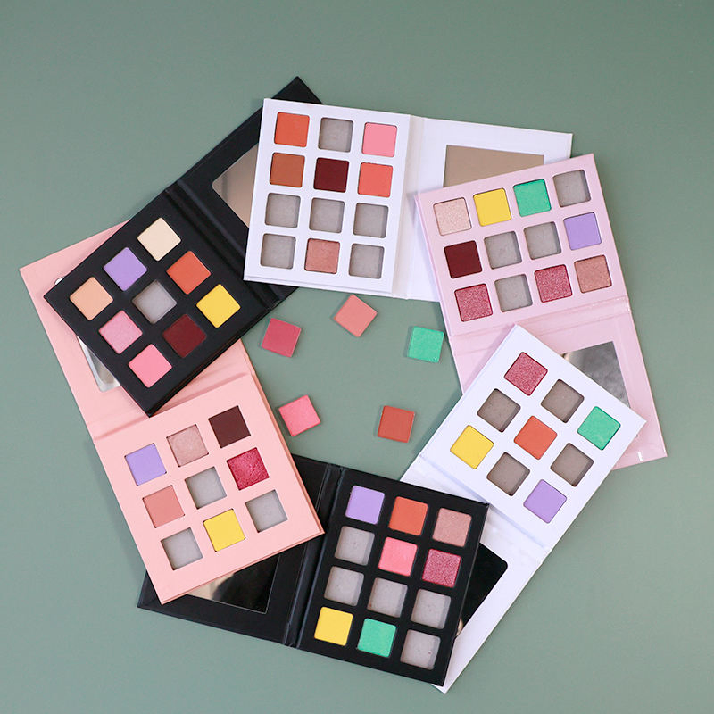 Hot Selling 9 Colors Custom Eye Cosmetic Palette Eyeshadow with Mirror