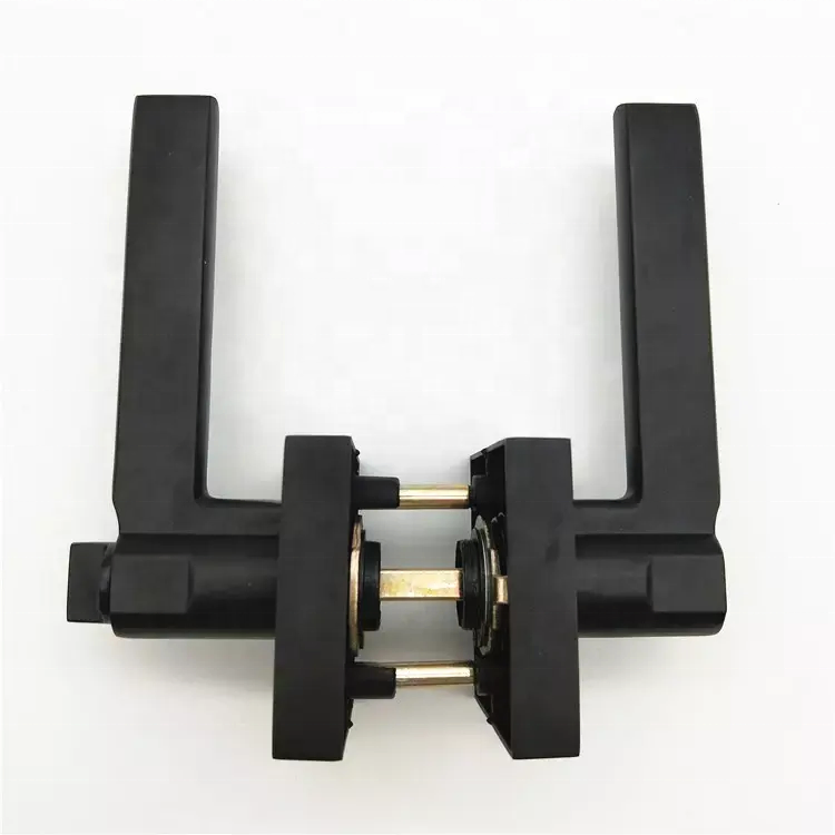 Modern Luxury Oil Rubbed Bronze Zinc Alloy Square Rosette Locks Handle Door Lever Door Handle Set Locks for Bathroom Bedroom
