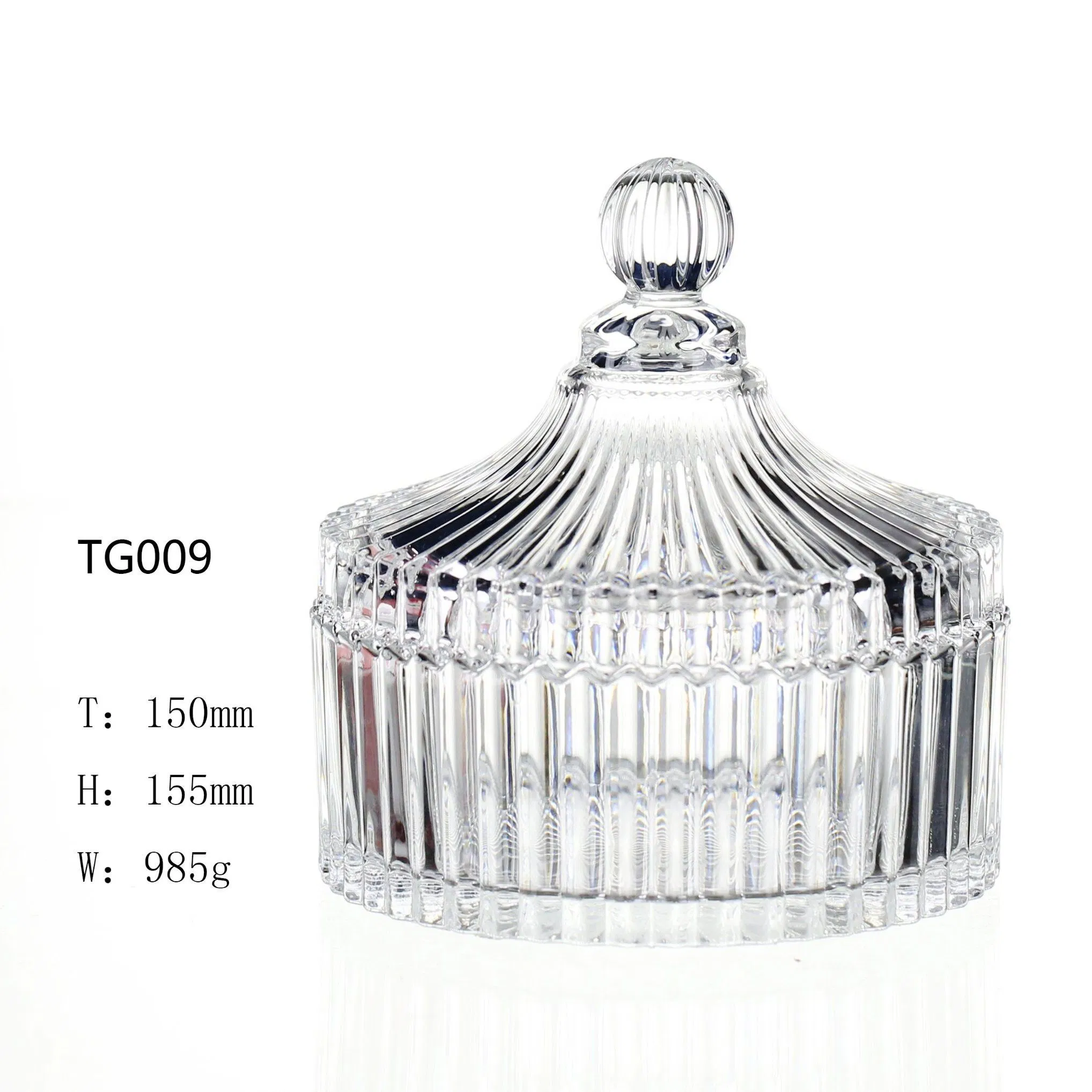 Стильная стеклянная банка для конфет и чая