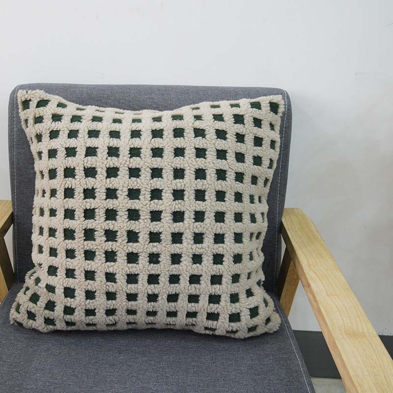 Polyester Jacquard Sherpa Cushion of Pillow Cover Seat Cushions Gift Wholesale Outdoor