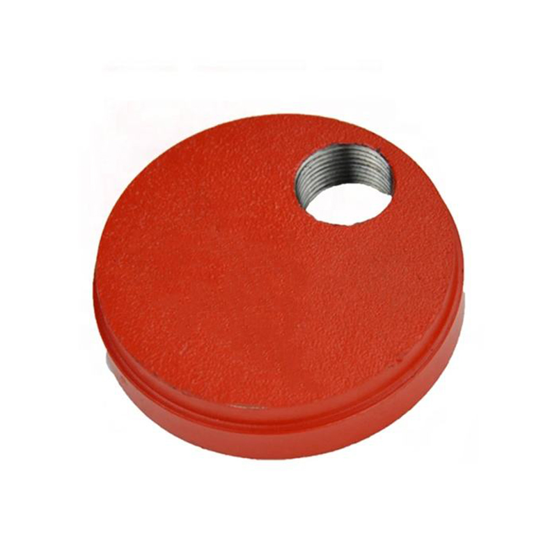Manufacturers Supplier Custom Logo Ductile Cast Iron Grooved Pipe Fitting End Cap with Eccentric Hole
