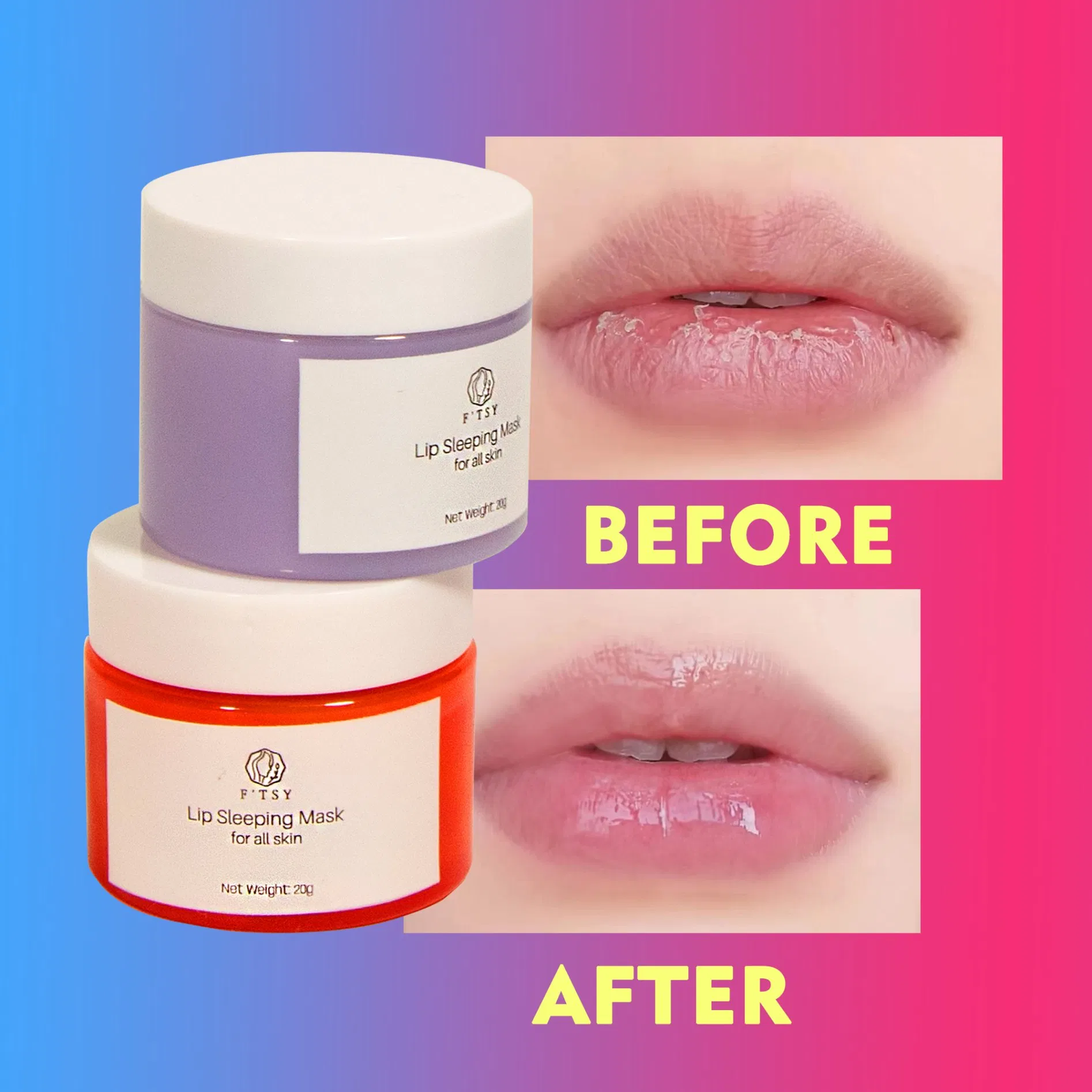 Natural Moisturizing Nourishing Anti-Aging & Anti-Wrinkle Lip Sleeping Mask