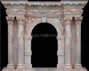 Agate Red Marble Fireplace White Marble Fireplace