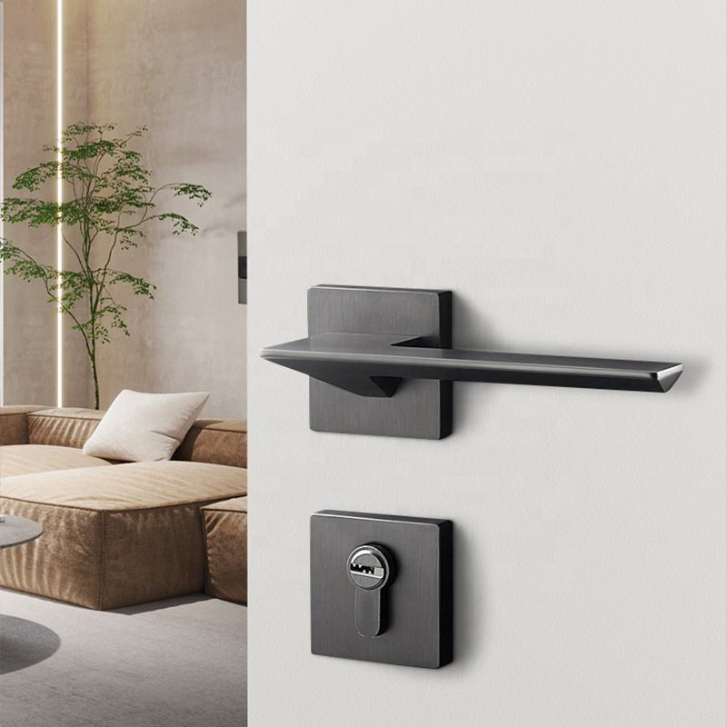 Modern Style Satin Finish Polished H Shape Round Tube Push Pull Simple Design Glass Door Handle