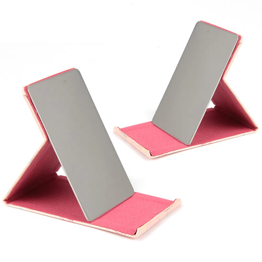 Desktop Makeup Aluminium Compact Metal Mirror Travel Table Folding Pocket Cosmetic Mirror