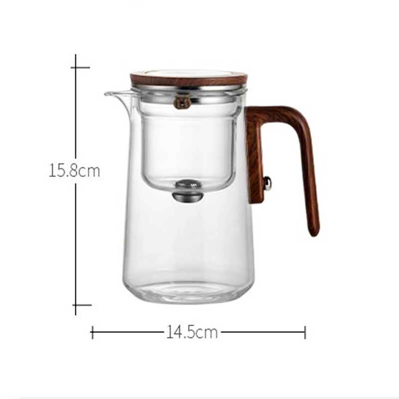 Large Capacity 800ml High Borosilicate Glass Teapot - Heat-Resistant, Chinese Classic Tea Set for Home Tea Brewing